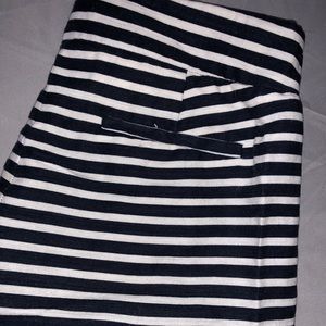 J. Crew Black and White Striped Women Shorts